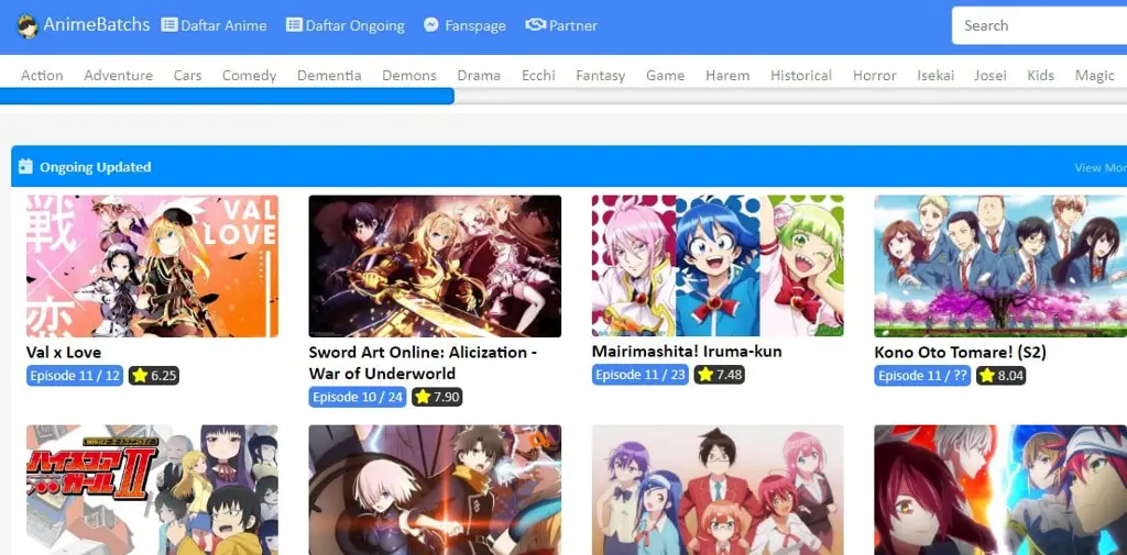 Situs Nonton Anime HD Sub Indo Terbaru dan Terupdate