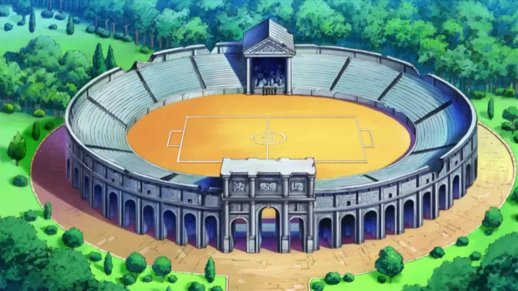 Pertandingan Anime Olahraga yang Mendebarkan Gambar pertandingan olahraga anime yang seru dan menegangkan.