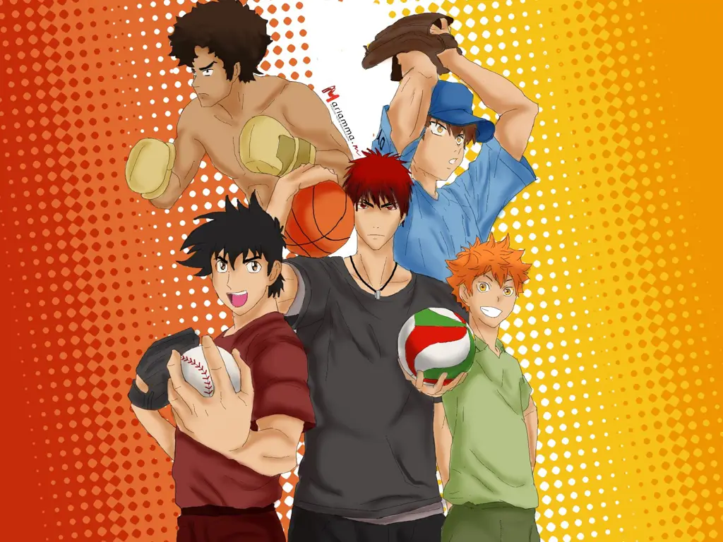 Aneka Anime Olahraga Terbaru Potongan adegan dari berbagai anime olahraga