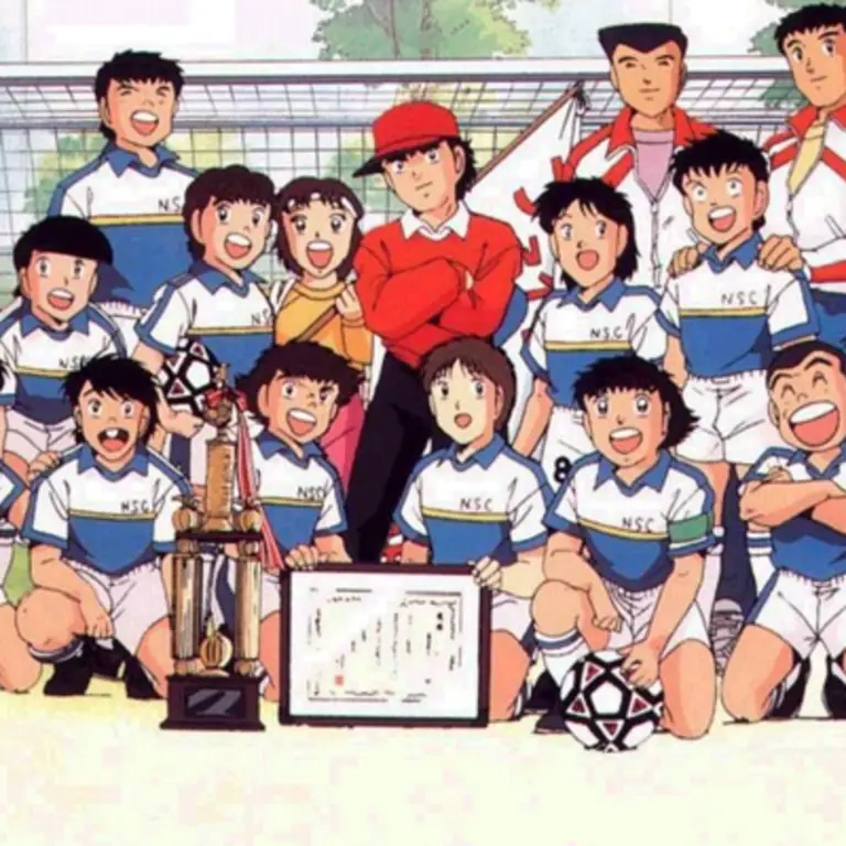Latihan Keras Menuju Puncak Prestasi Gambar beragam atlet anime yang sedang berlatih dengan giat.