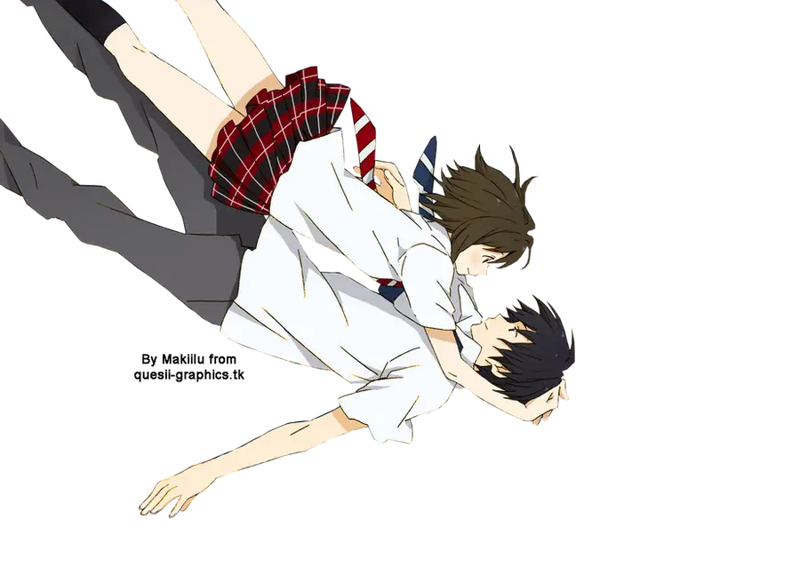 Pasangan anime bahagia menonton olahraga Pasangan anime bahagia menonton olahraga
