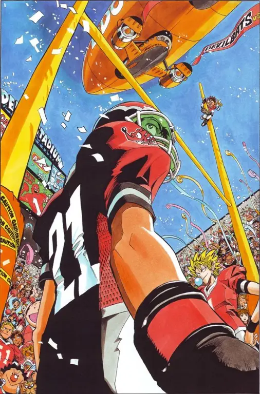 Adegan pertandingan American Football di anime Eyeshield 21
