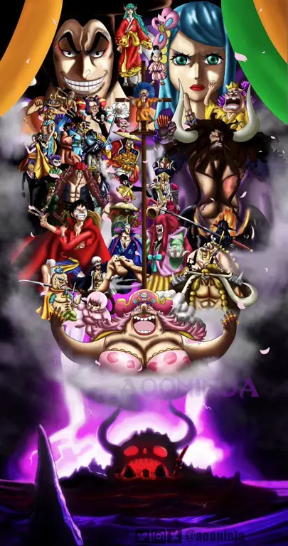 Pertempuran dahsyat di Arc Wano Screenshot anime One Piece arc Wano