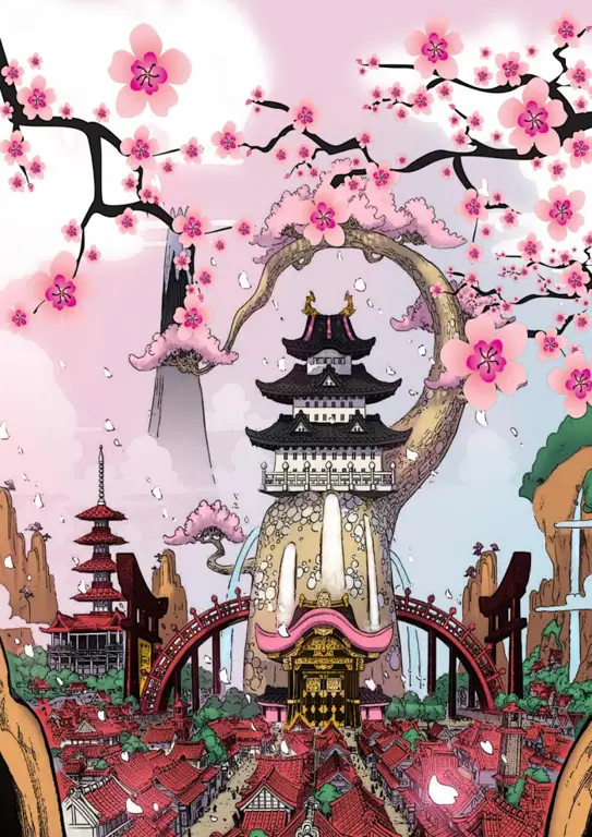 Keindahan Wano Pemandangan indah Wano di anime One Piece terbaru