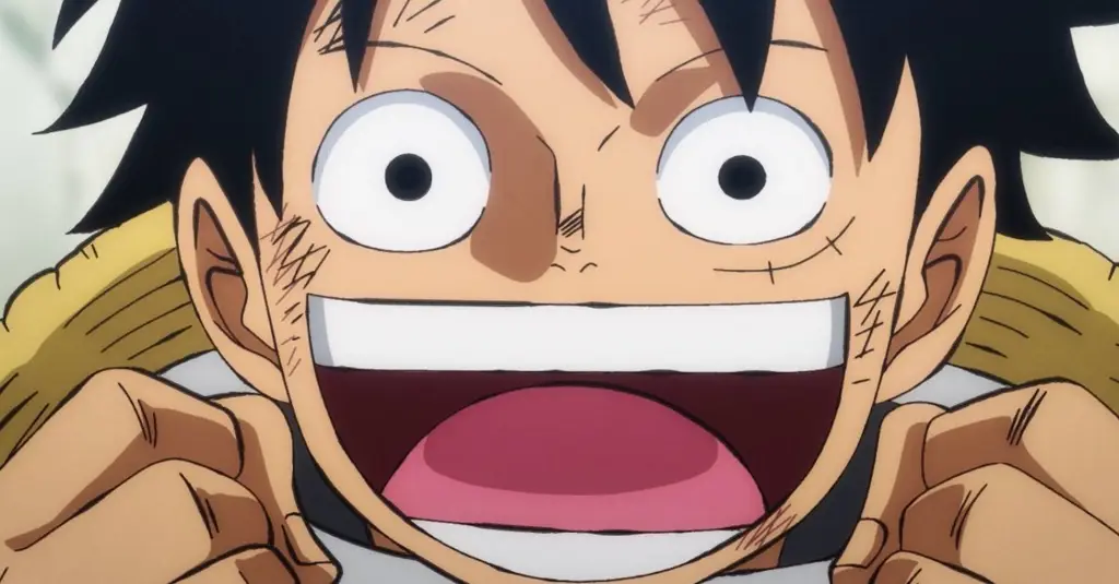 Menikmati episode terbaru bersama kru Topi Jerami Karakter One Piece menonton anime bersama