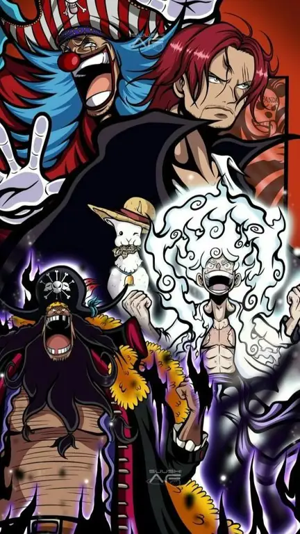 Luffy, Zoro, Nami, dan kru Topi Jerami lainnya Gambar karakter-karakter utama One Piece