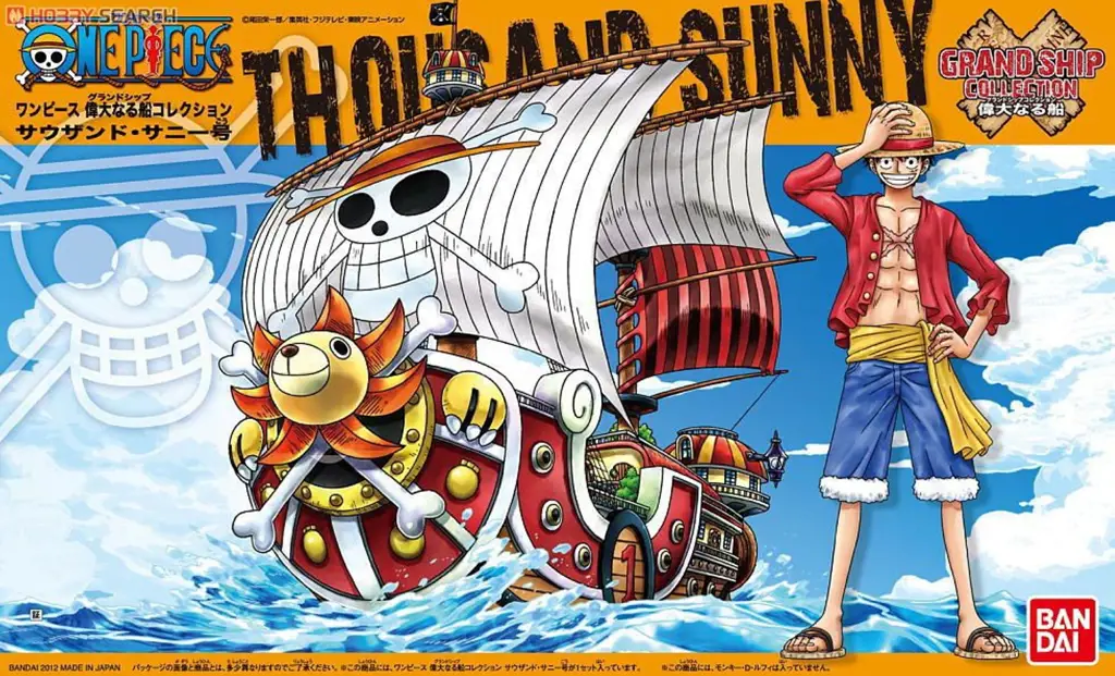 Kapal Thousand Sunny berlayar Gambar kapal Thousand Sunny