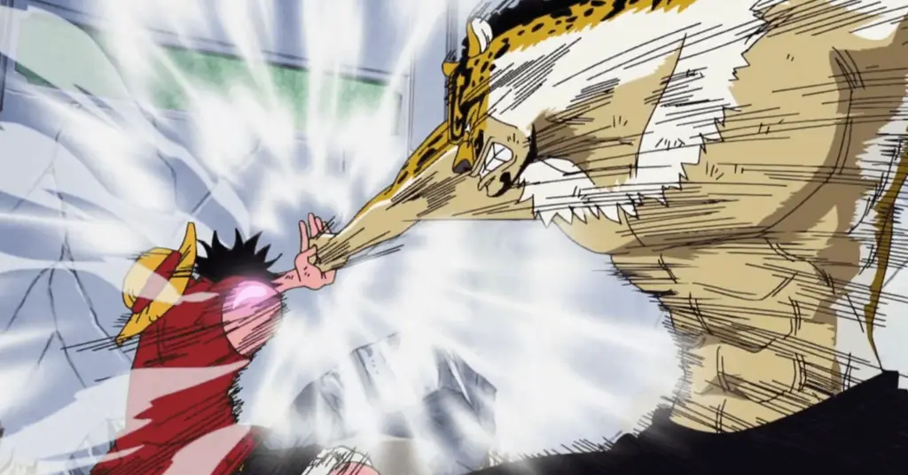 Pertarungan Sengit Adegan pertarungan karakter One Piece