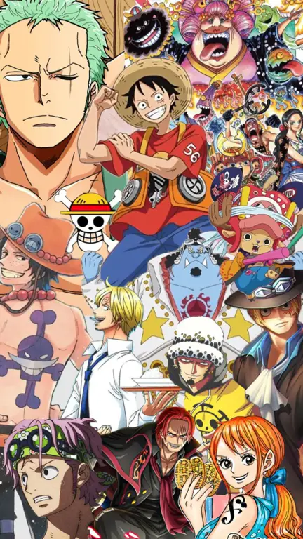 Karakter-Karakter Penting dalam One Piece Gambar berbagai karakter One Piece