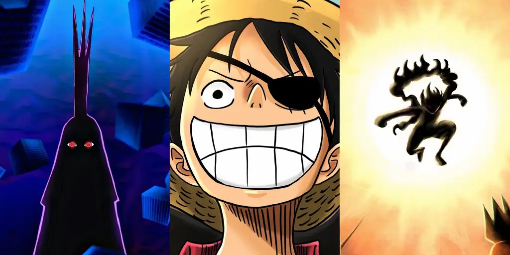 Perayaan Akhir Petualangan Gambar karakter One Piece merayakan