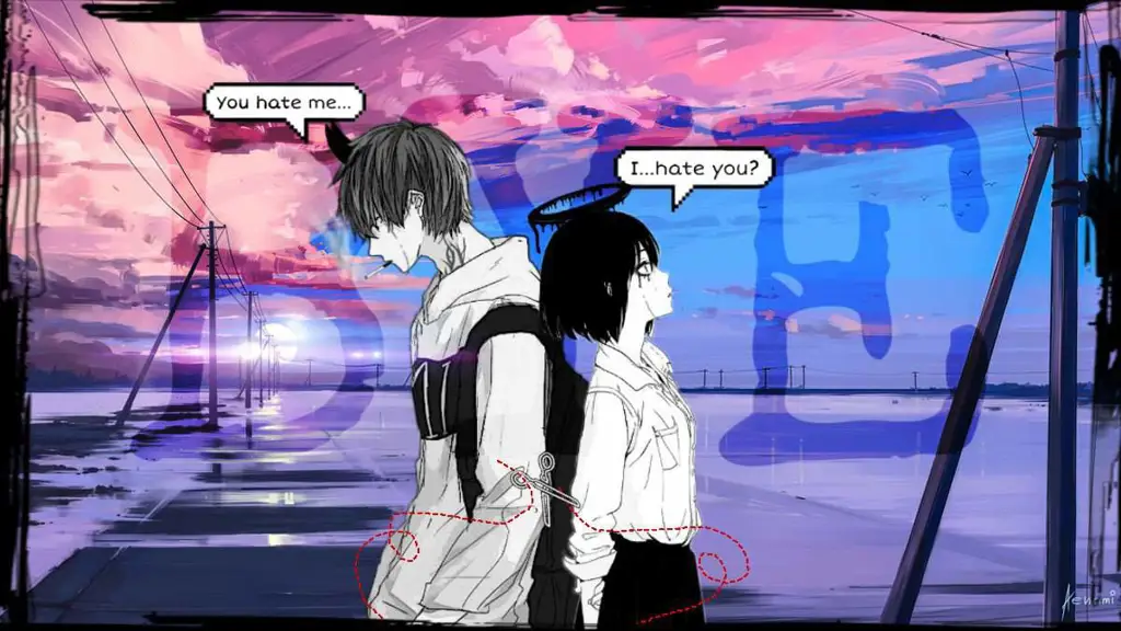 Ilustrasi momen perpisahan yang menyedihkan Adegan patah hati di anime