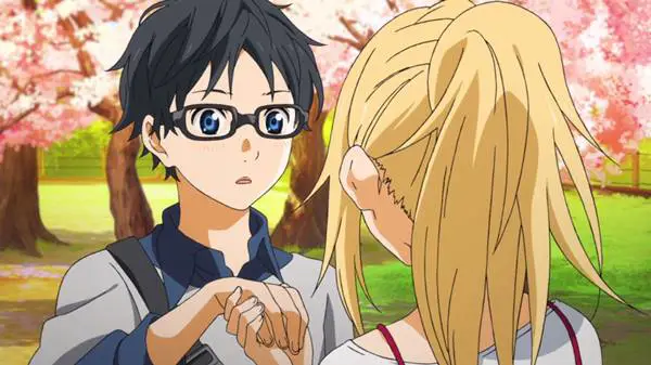 Adegan romantis yang mengharukan Adegan romantis anime