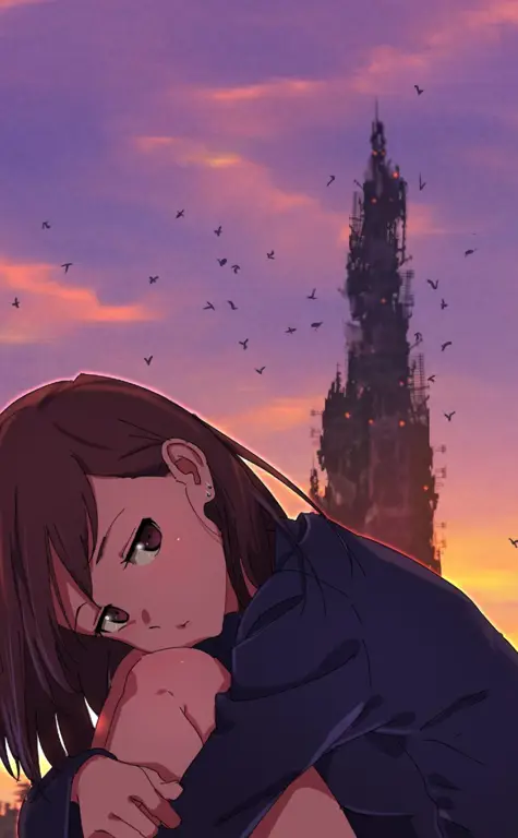 Ilustrasi seni anime yang menggambarkan patah hati Seni anime tentang patah hati
