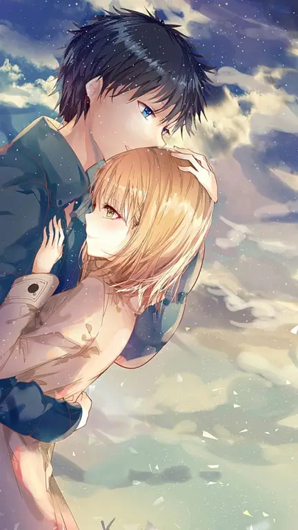 Momen-momen manis pasangan anime Pasangan anime yang menggemaskan