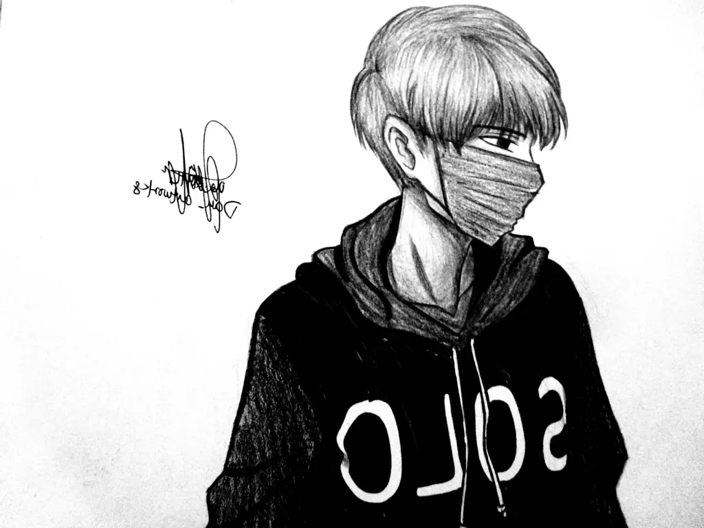 Kesepian dan Air Mata Gambar anime laki-laki menangis sendirian