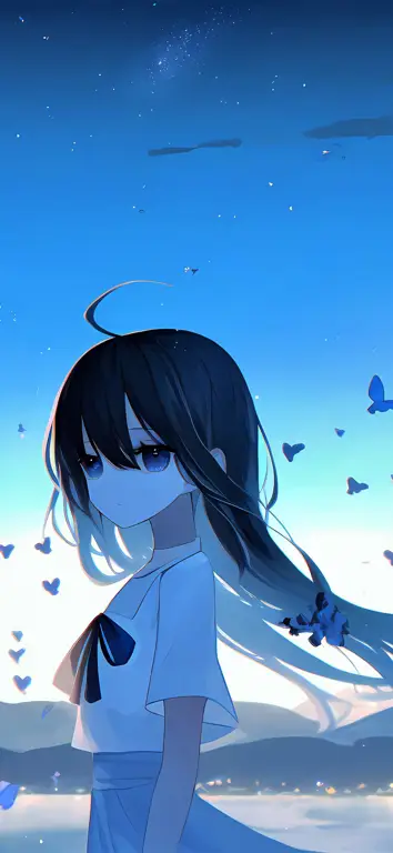 Ilustrasi gadis anime yang sedang patah hati Gambar gadis anime yang sedih