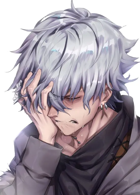 Momen Haru yang Mengharukan Gambar seorang anak laki-laki anime yang sedang menangis