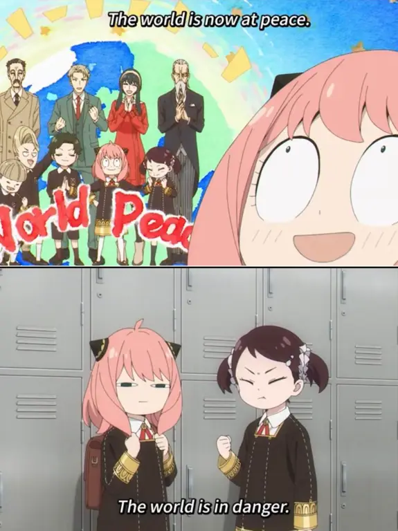Ekspektasi vs Realita Anime Gambar yang membandingkan ekspektasi dan realita anime.