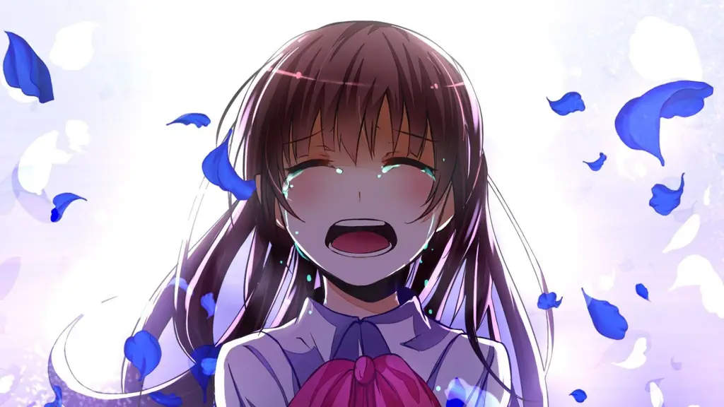 Ekspresi sedih yang mampu membuat hati ikut merasakan pilu Gadis anime yang menangis