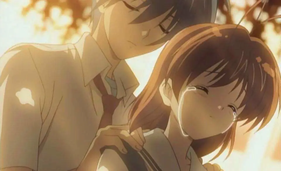 Persahabatan dalam kesedihan Gambar beberapa karakter anime yang sedang sedih bersama-sama