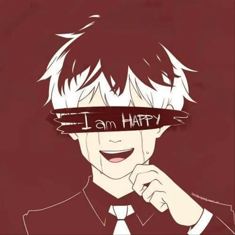 Kesedihan yang mendalam dalam anime Gambar anime laki-laki yang sedang menangis sedih