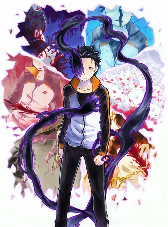 Gambar karakter anime laki-laki yang menderita