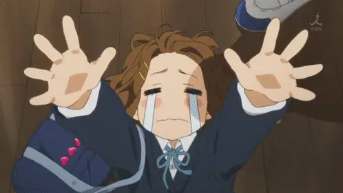 Ekspresi kesedihan yang mendalam dari karakter anime Gambar gadis anime yang sedang menangis