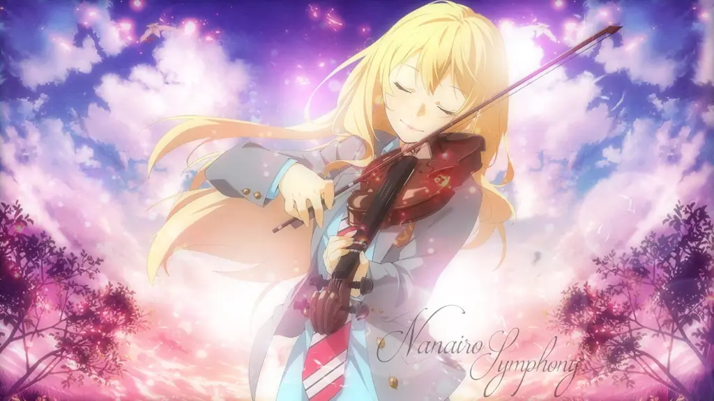 Gambar Your Lie in April, anime tentang seorang pianis jenius yang kehilangan kemampuannya