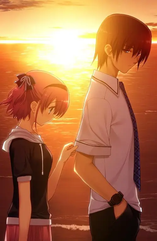Momen perpisahan yang penuh emosi Gambar pasangan anime yang sedang putus