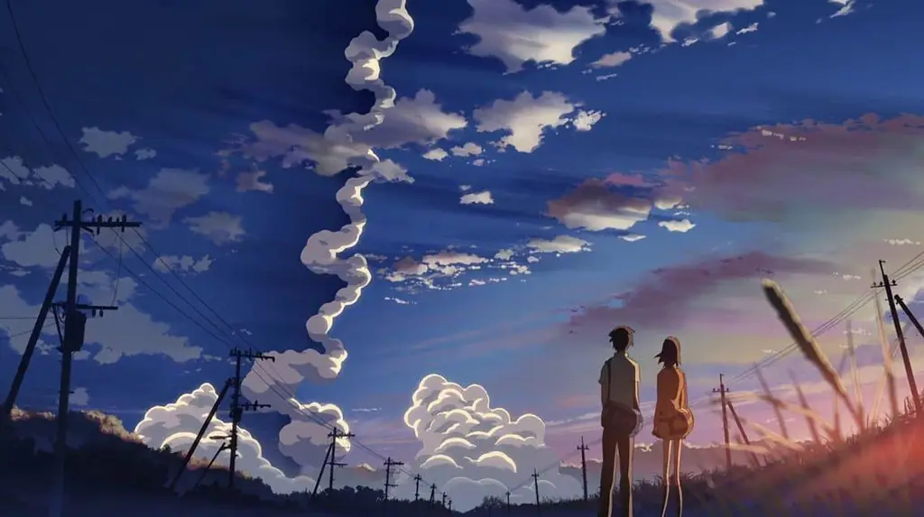 Ilustrasi cinta dan kesedihan dalam anime Gambar pasangan anime dalam momen romantis namun sedih