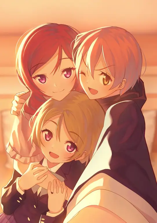 Menikmati anime bersama teman Gambar teman-teman menonton anime bersama