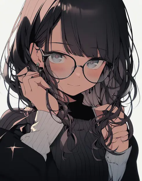 Ilustrasi gadis anime yang menggemaskan Gadis anime yang lucu