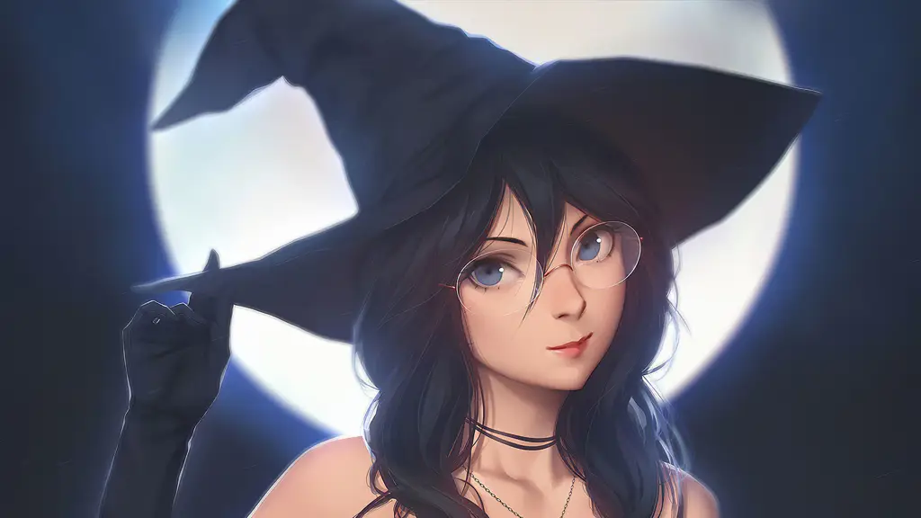 Sihir dan Bayangan: Dunia Fantasi Gelap Ilustrasi penyihir anime fantasi gelap