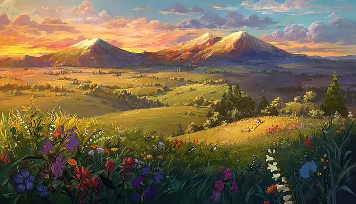 Dunia Fantasi dalam Anime 2023 Pemandangan anime fantasi