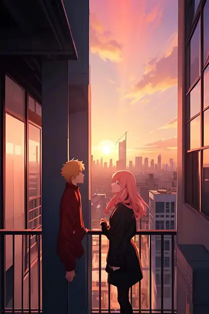 Anime Romantis Terbaik 2023 Pasangan anime dalam adegan romantis