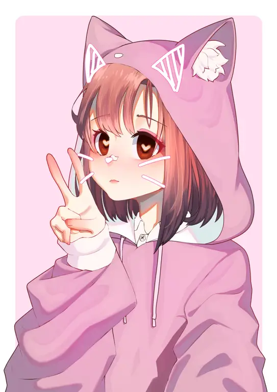 Karakter Anime Favorit Gambar gadis anime yang imut dan menggemaskan