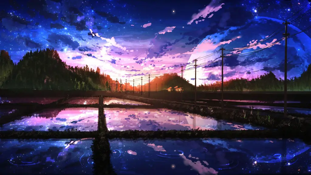 Pemandangan romantis di anime Pemandangan anime romantis