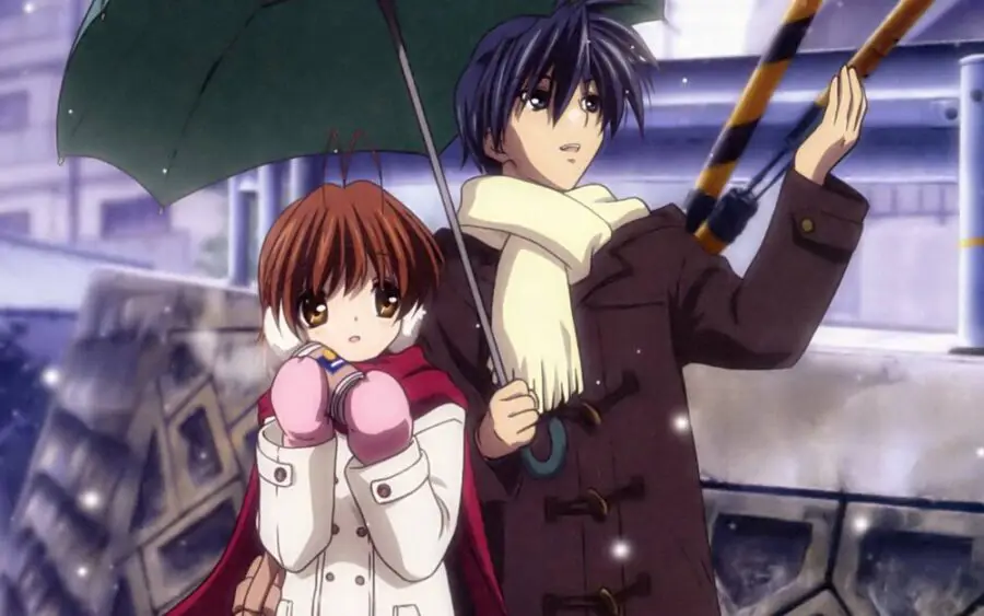 Momen manis di tengah pertempuran Adegan romantis di sekolah anime