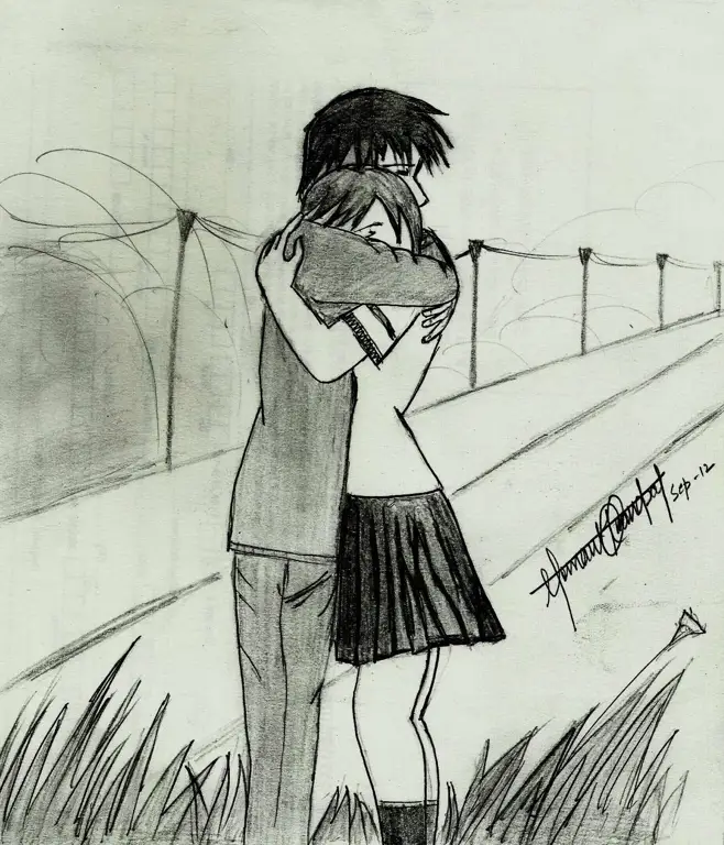 Kisah cinta yang menyayat hati Pasangan anime yang sedang sedih