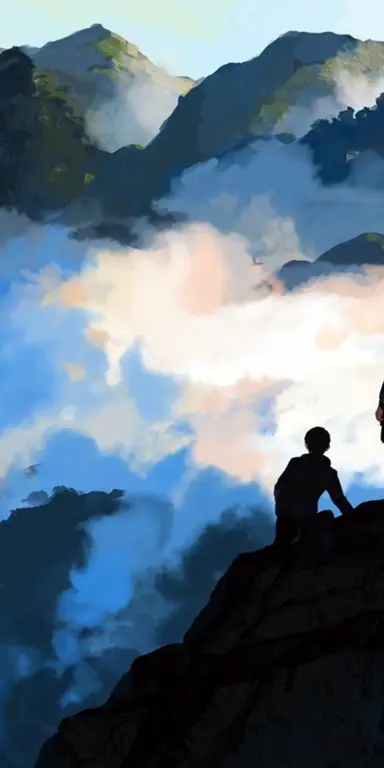 Suasana romantis yang mendukung alur cerita Pemandangan romantis dalam anime