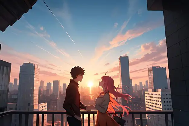 Suasana romantis dalam anime Pemandangan romantis dalam anime