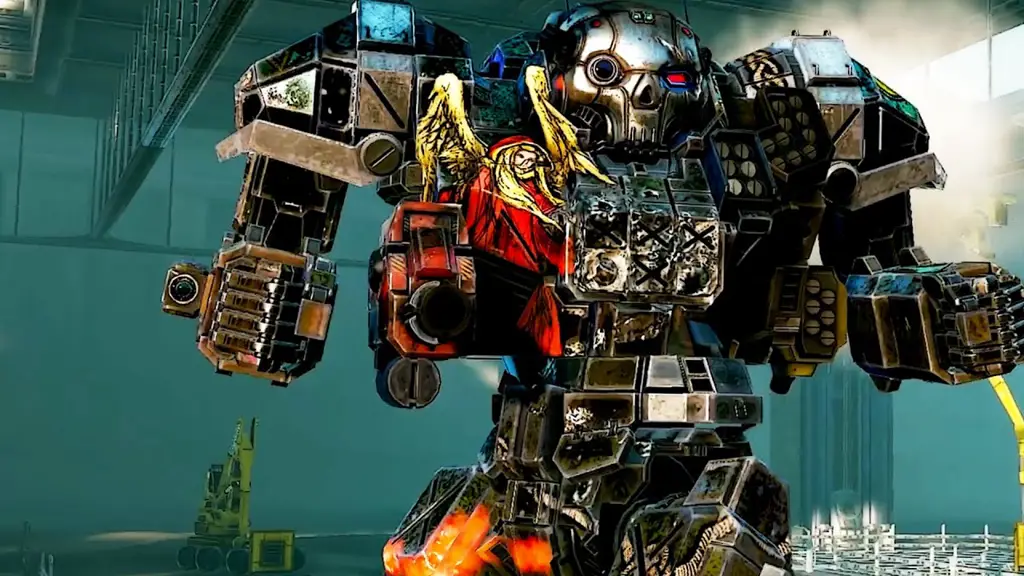 Pertarungan Epik Robot vs Monster Gambar robot raksasa bertarung melawan monster