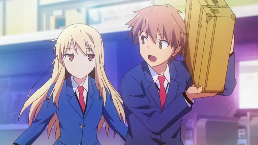 Kisah cinta bersemi di tengah pertempuran Pasangan romantis di sekolah dalam anime