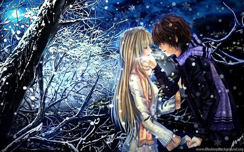 Pemandangan Romantis Pemandangan anime yang romantis dan indah