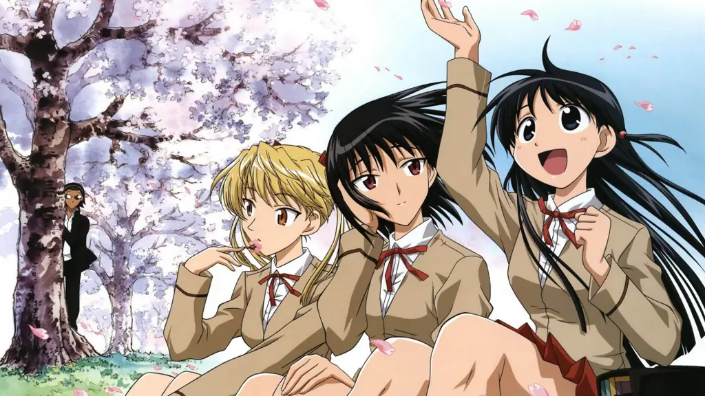 Pasangan romantis di anime sekolah Gambar karakter anime sekolah dengan pasangan romantis