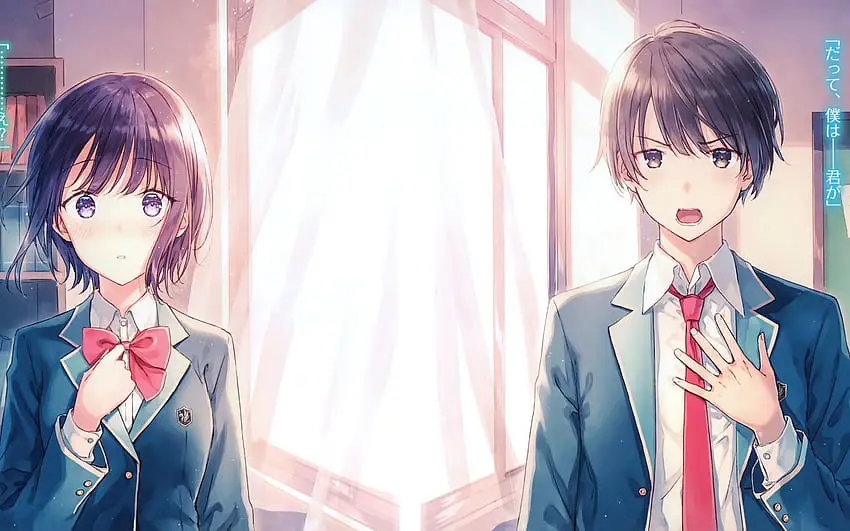 Romantisme di Tengah Kehidupan Sekolah Pasangan anime berpakaian seragam sekolah