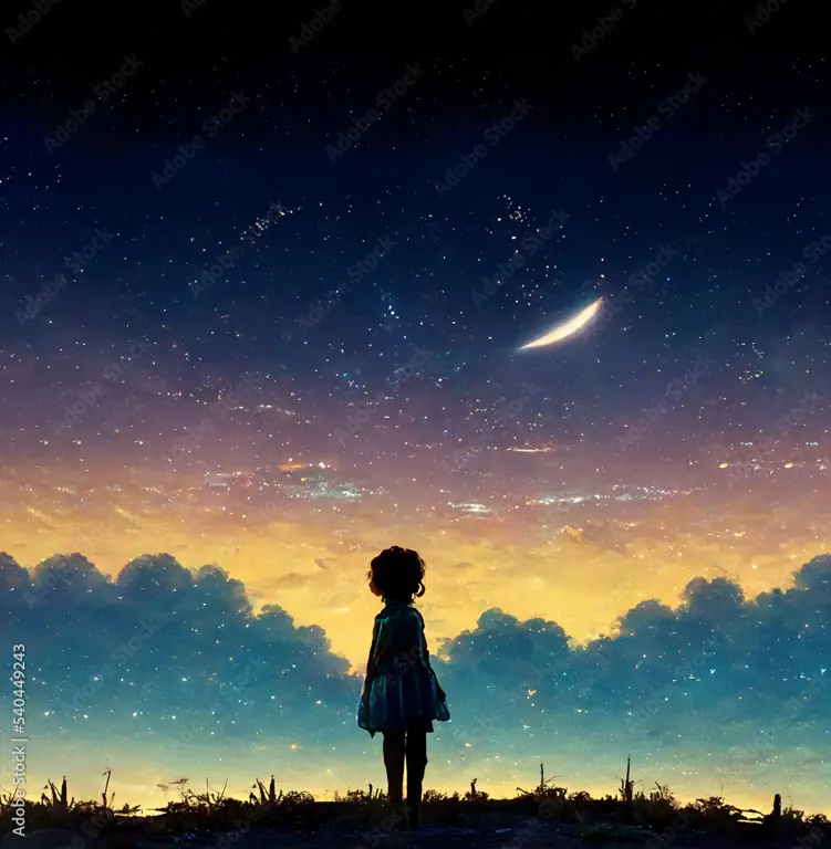 Waktu Menonton Anime Menonton anime di malam hari