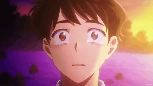 Ekspresi sedih karakter anime Karakter anime yang menangis
