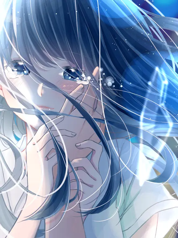 Ekspresi kesedihan karakter anime Karakter anime yang sedang menangis