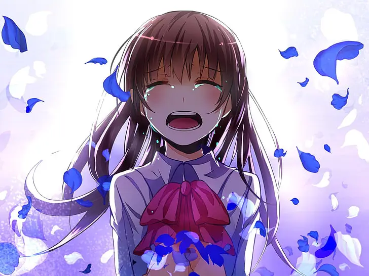 Karakter Anime yang Sedih Gambar karakter anime yang menangis
